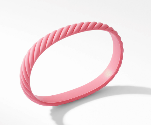 Thin Pink Ribbon Rubber Bracelets - 24 Pc. | Oriental Trading